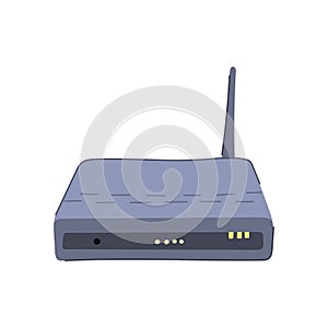 network dsl modem cartoon vector illustration