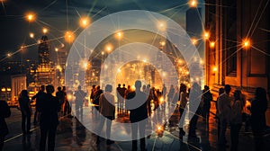 Network Dynamics Visual Representation of People Interconnected