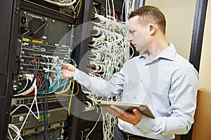 Network engineer admin at data center