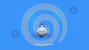 Network engineer IT animation footage