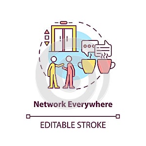 Network everywhere concept icon