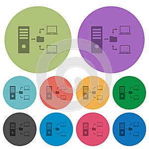 Network file system with server color darker flat icons