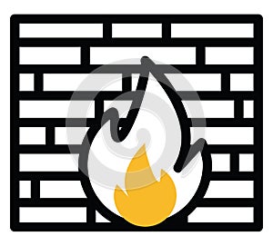 Network firewall, icon