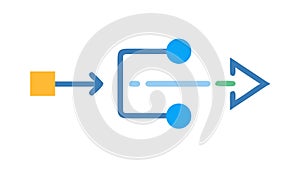 Network Flow Arrow, Connectivity Diagram Element, vector design Generative AI