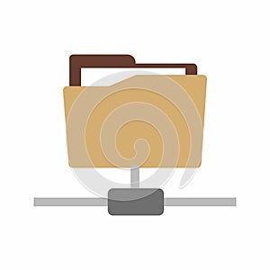 Network Folder Icon vector image.