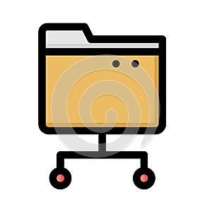 Network folder Isolated Vector icon which can easily modify or edit