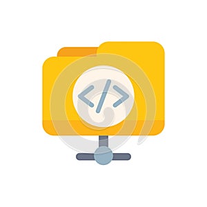Network folder sharing code programming symbol icon