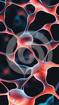 Network Forming Abstract Connection Nodes Artificial Intelligence Concepts Neural Network Structure Electronic System Data
