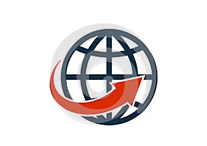 Network global icon schematic sketchy vector isolated image