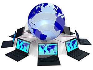 Network Global Means Technology Monitor And Pc photo