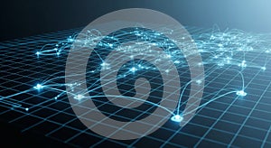 Network connection abstract technology background digital data communication concept art design 3d