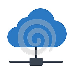 Network glyph colour vector icon