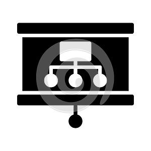 Network glyph flat vector icon