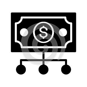 Network glyph flat vector icon