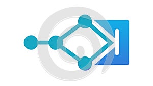 Network Hub with Connecting Points Icon, vector design Generative AI