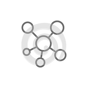 Network, hub connection line icon. photo