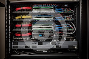 network hub and patch panel network switch and cables network hub and patch cables