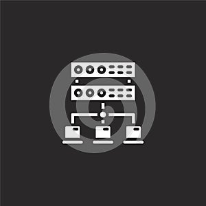 network icon. Filled network icon for website design and mobile, app development. network icon from filled network and data base