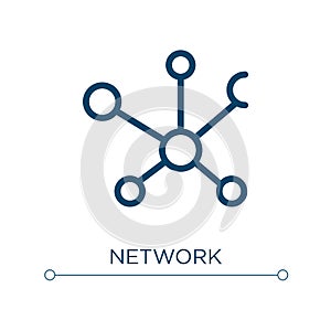 Network icon. Linear vector illustration. Outline network icon vector. Thin line symbol for use on web and mobile apps, logo,