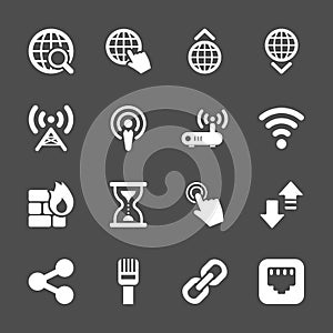 Network icon set, vector eps10