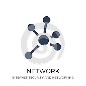 Network icon. Trendy flat vector Network icon on white background from Internet Security and Networking collection