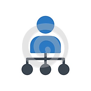 Network  vector glyph colour icon