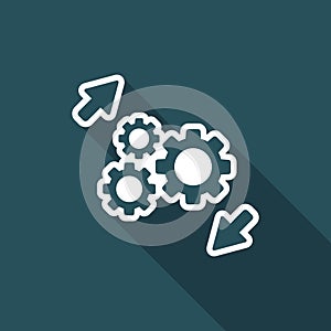 Network icon - Working gears