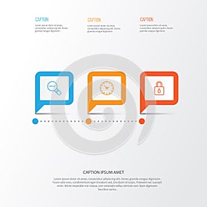 Network Icons Set. Collection Of Time, Zoom Out, Safeguard And Other Elements. Also Includes Symbols Such As Rustication