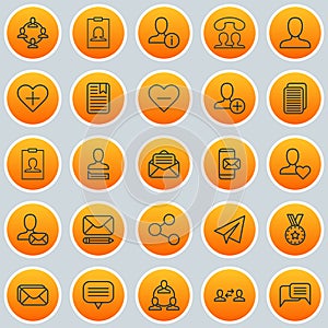 Network Icons Set. Collection Of Web Profile, Team Organisation, Mailbox And Other Elements. Also Includes Symbols Such