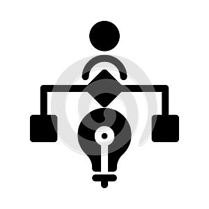 Network idea vector glyph flat icon