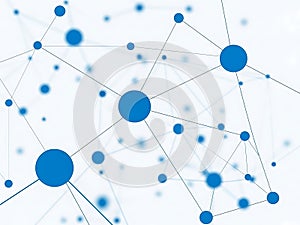 Network of interconnected nodes and edges forming a complex graph structure