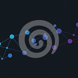 Network of interconnected nodes forms an abstract pattern against a dark