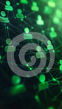 Network of Interconnected People, Human Resources, Management, Leadership, Abstract Illustration