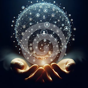 A network of interconnected points or nodes, which are linked by lines to form a complex web