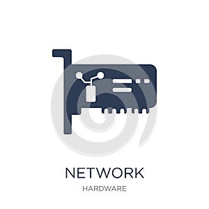 Network Interface Card icon. Trendy flat vector Network Interface Card icon on white background from hardware collection