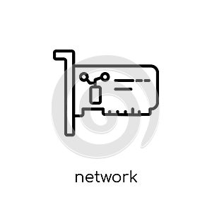 Network Interface Card icon. Trendy modern flat linear vector Ne