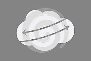 Network and Internet icon for cloud computing around the world vector on dark background