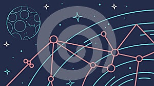 Network lines connection, abstract data network design vector design Generative AI