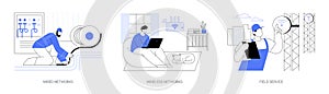 Network maintenance isolated cartoon vector illustrations se