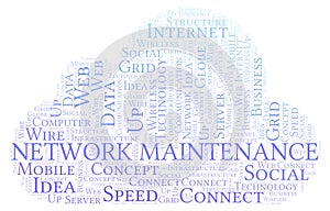 Network Maintenance word cloud.