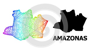Network Map of Amazonas State with Spectrum Gradient