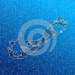 Network map of Bermuda.