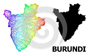 Network Map of Burundi with Spectrum Gradient