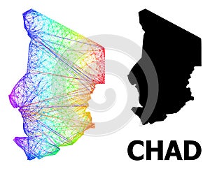 Network Map of Chad with Spectrum Gradient