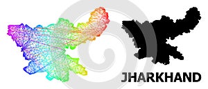 Network Map of Jharkhand State with Spectral Gradient