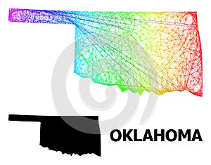 Network Map of Oklahoma State with Spectrum Gradient