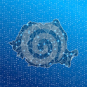 Network map of Romania.