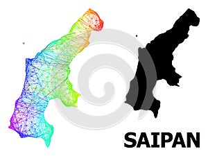 Network Map of Saipan Island with Spectral Gradient