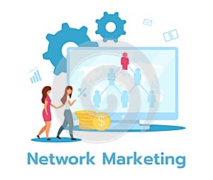 Network marketing flat vector illustration