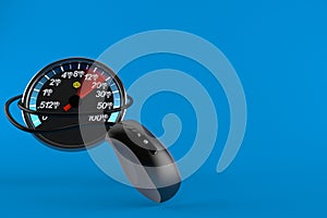 Network meter with computer mouse